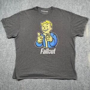 Bethesda Fallout Vault Boy Graphic T Shirt Men's‎ XXL Gray Short Sleeve
